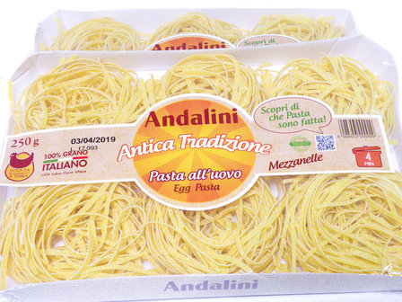 FETTUCCINE MET EI / SCHAALTJE 250GR